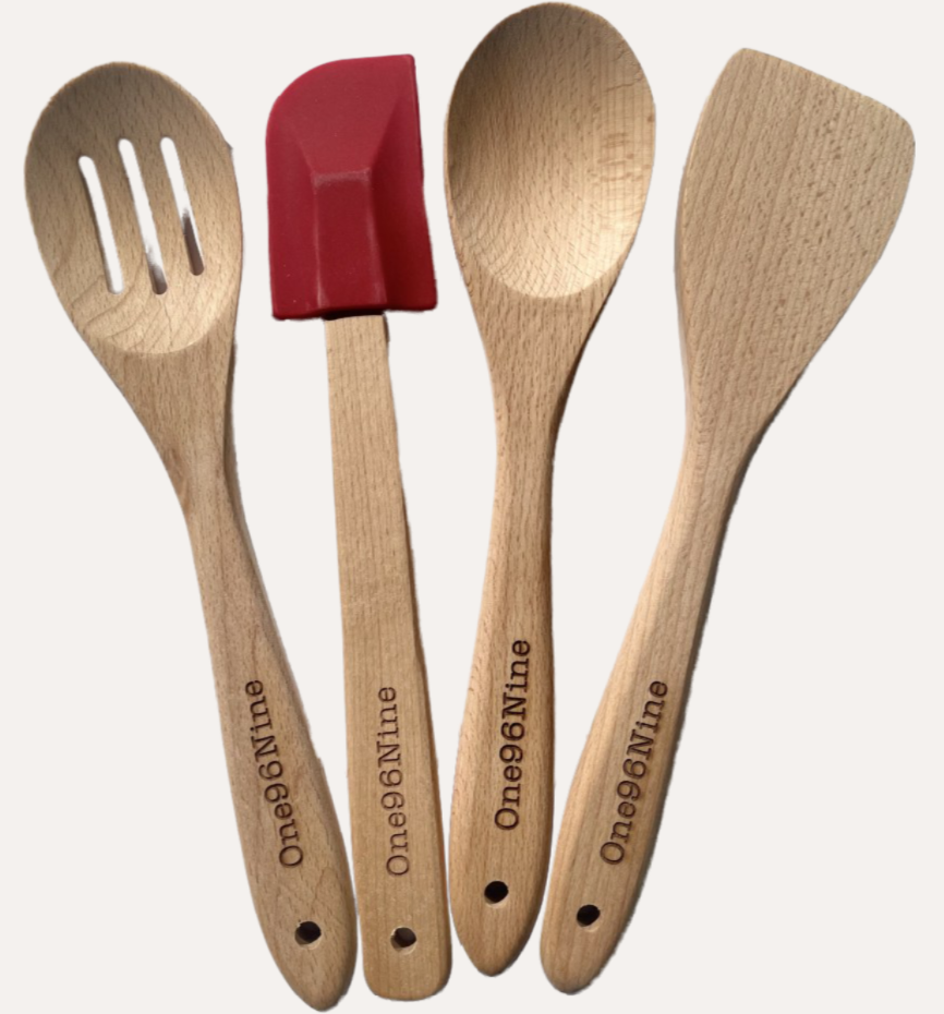 Wooden Kitchen Utensils Starter Set (4 pieces). - one96nine